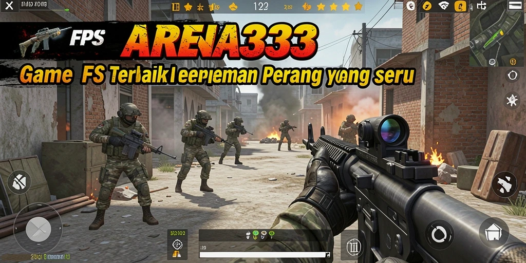 Screenshot ARENA333 menampilkan aksi tembak-menembak yang mendebarkan.