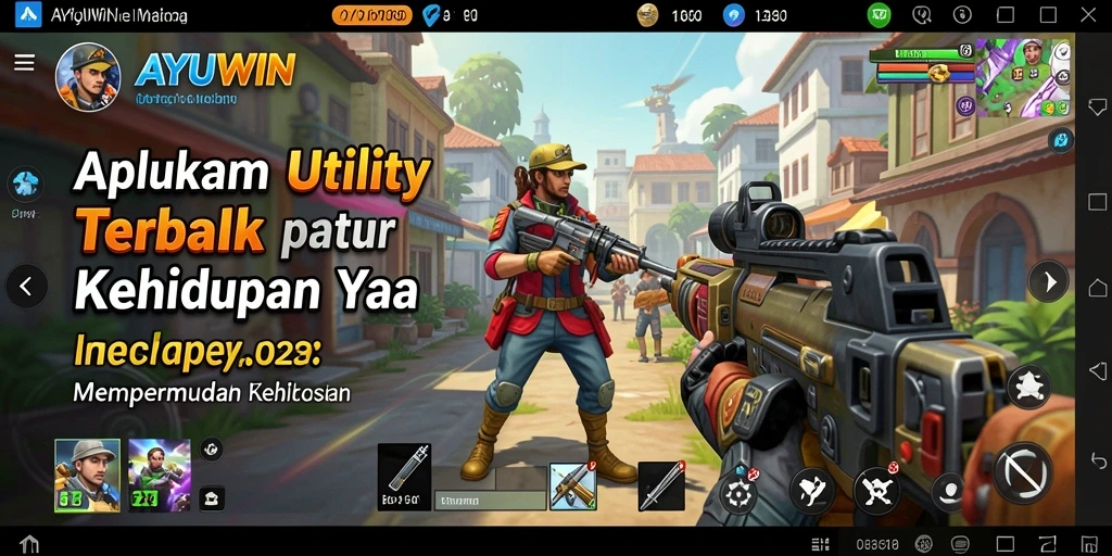 Tampilan utama AYUWIN menunjukkan semua fitur Utility yang berguna.