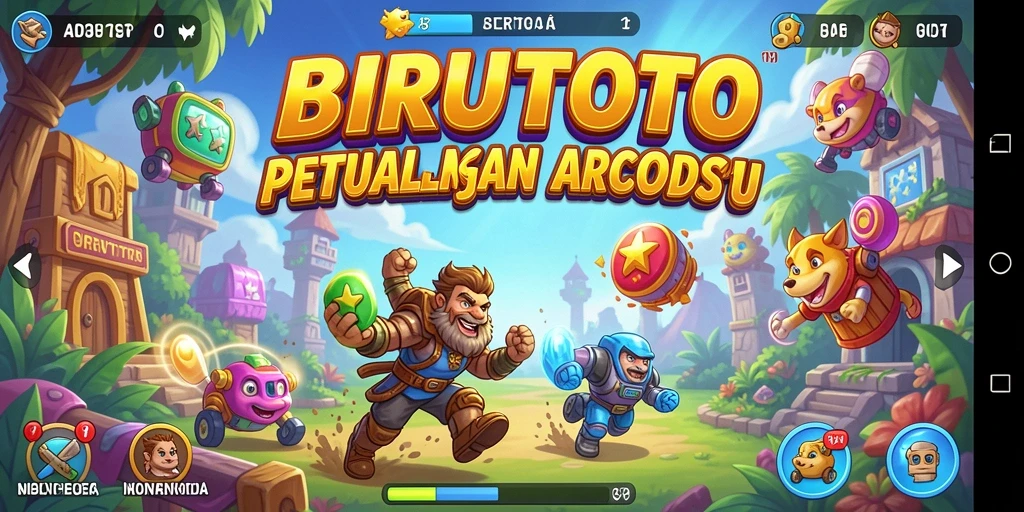 Screenshot BIRUTOTO menunjukkan aksi seru dalam gameplay Arcade.