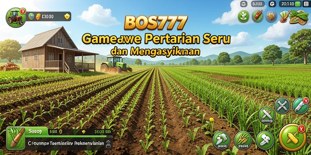 Tampilan gameplay <strong>BOS777</strong> yang menawan dalam suasana pertanian.