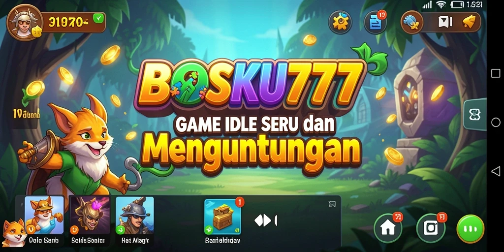 Tampilan gameplay BOSKU777 dengan fitur Idle yang menarik.