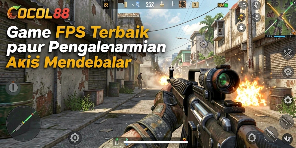 Screenshot gameplay COCOL88 menampilkan aksi tembak-menembak yang mendebarkan.