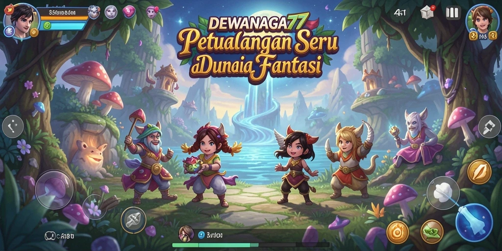 Tampilan gameplay DEWANAGA77 yang mengasyikkan dengan lingkungan petualangan yang memukau.