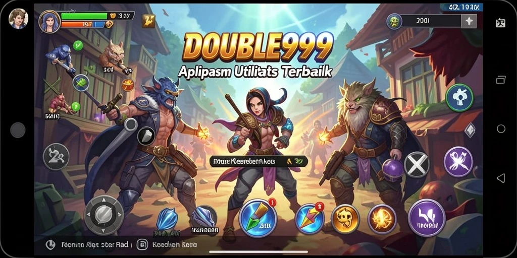 Tampilan antarmuka aplikasi <strong>DOUBLE999</strong> yang sederhana dan fungsional.