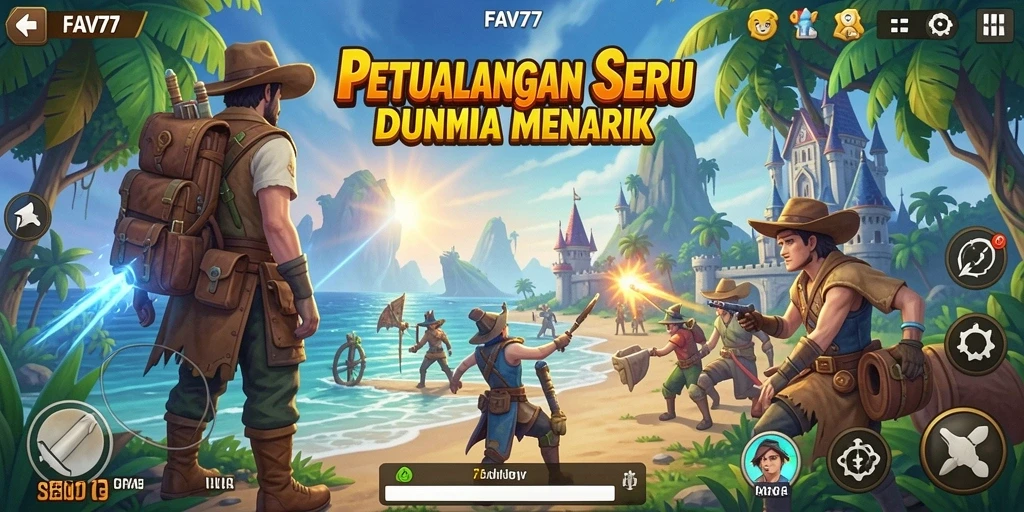 Tampilan gameplay yang seru dan menantang di FAV77.