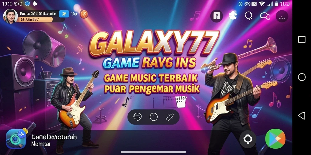 Tampilan menarik saat bermain game musik GALAXY77.