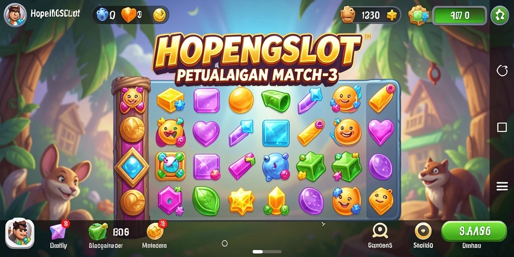 Gameplay seru HOPENGSLOT dengan ikon warna-warni menantang.