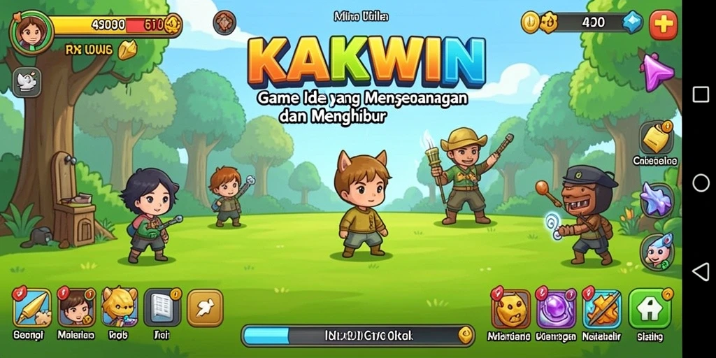 Tangkapan layar KAKWIN menunjukkan aksi gameplay Idle yang menarik.
