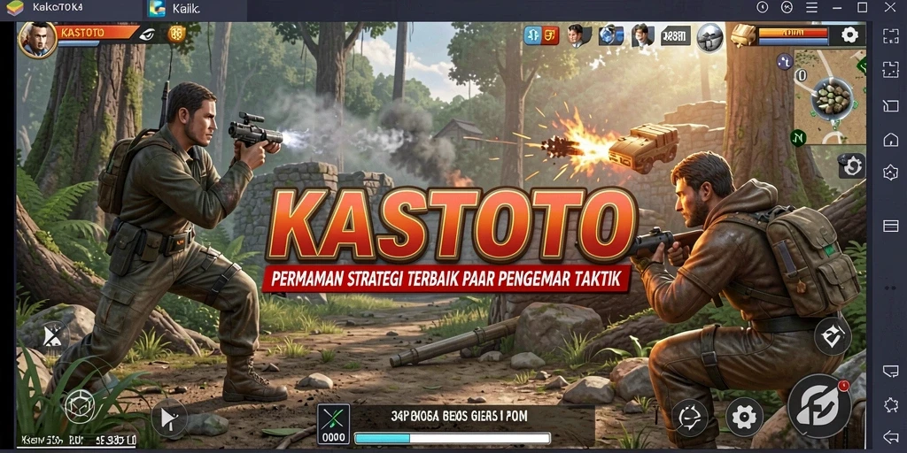 Tampilan gameplay KASTOTO yang penuh aksi dan strategi.