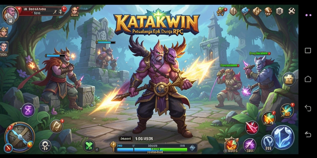 Gameplay menakjubkan KATAKWIN dalam dunia RPG yang luas.