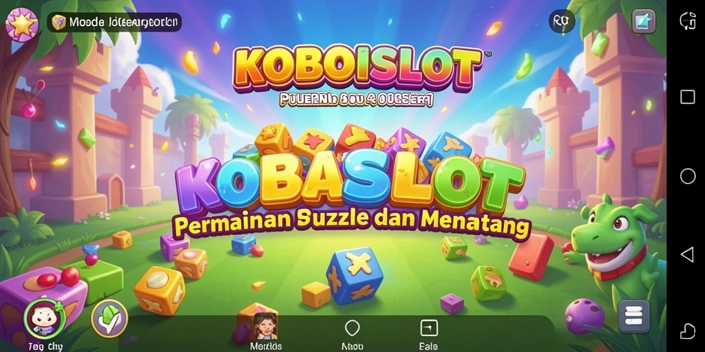 Tampilan gameplay menarik dalam KOBOISLOT yang penuh warna.