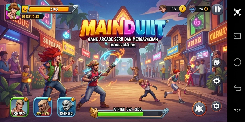Tampilan seru gameplay MAINDUIT yang menantang.