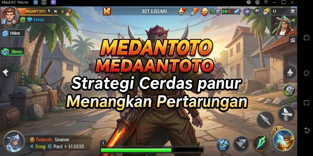 Screenshot gameplay MEDANTOTO yang menunjukkan pertempuran strategis.
