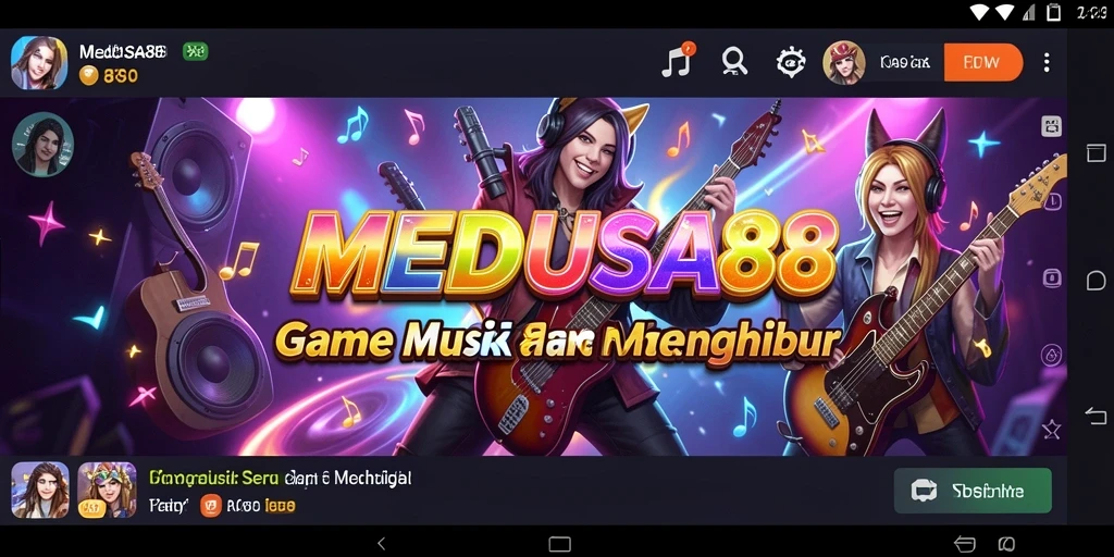 Tampilan gameplay seru <strong>MEDUSA88</strong> dengan berbagai pilihan lagu yang menarik.