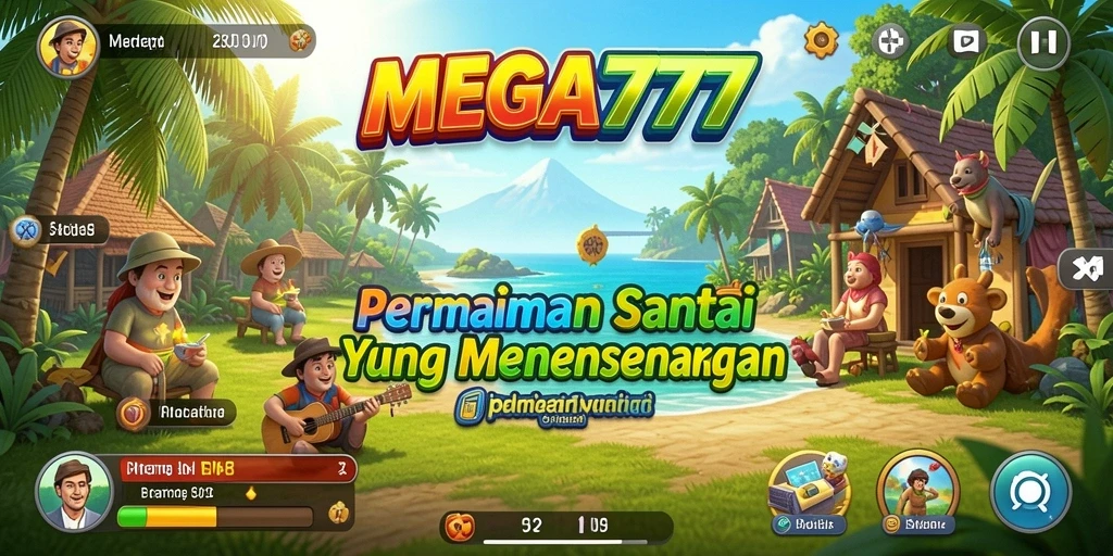Screenshot gameplay MEGA777, menampilkan suasana permainan yang ceria dan menyenangkan.