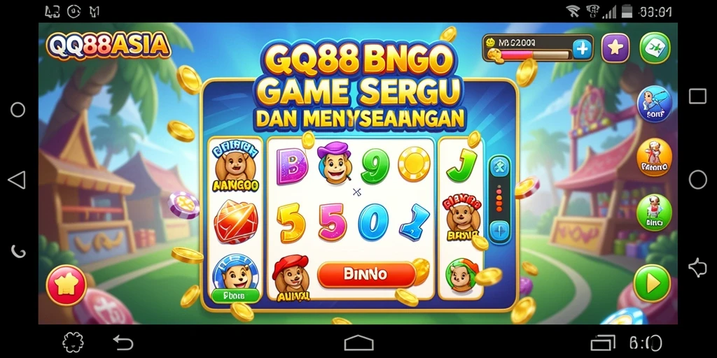 Screenshot gameplay QQ88ASIA menampilkan pengalaman Bingo yang seru.