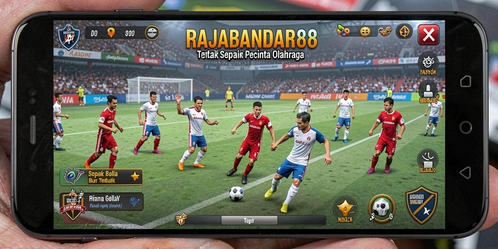 Tampilan menarik dari gameplay Football di RAJABANDAR88.