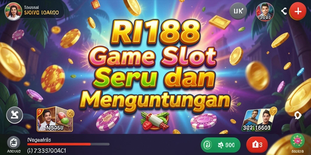 Tampilan gameplay Slot RI188 yang penuh warna dan menarik.