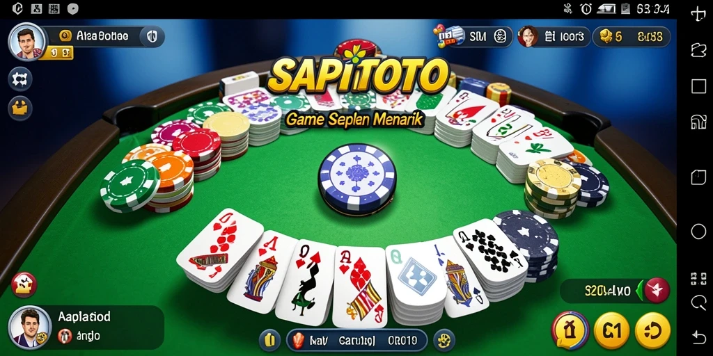 Gameplay seru SAPITOTO dengan fitur Gaple yang menarik.