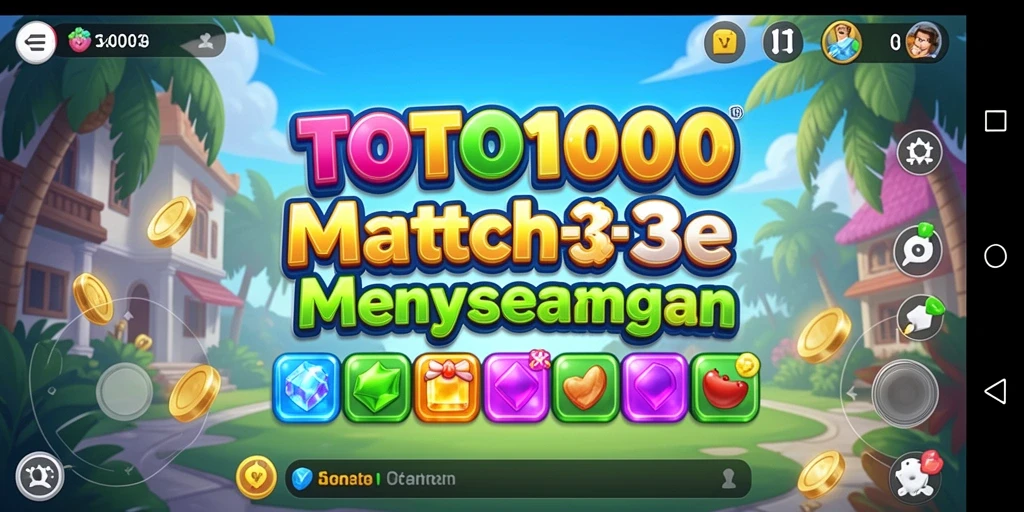 TOTO1000 menunjukkan gameplay menarik dari tantangan Match-3.