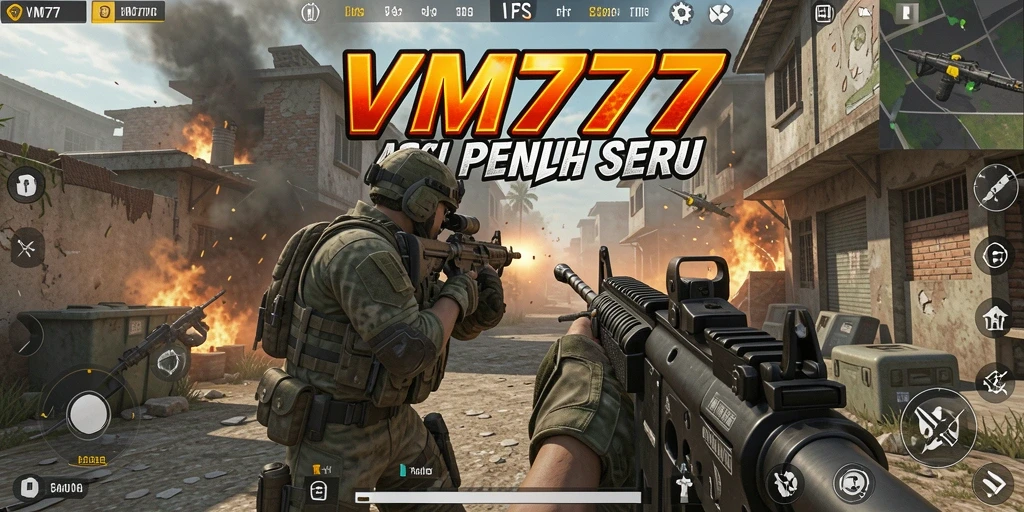 Gameplay VM777 yang intens menunjukkan aksi tembak-menembak mendebarkan.