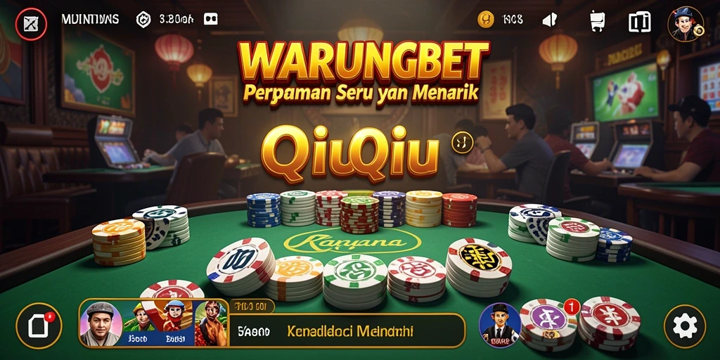 Tampilan memukau gameplay QiuQiu di WARUNGBET.