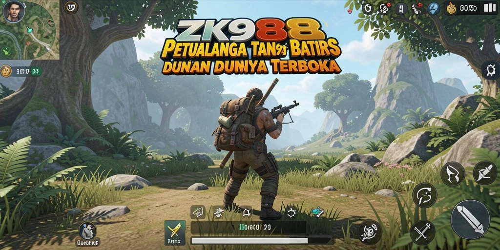 Screenshot gameplay ZK988 yang menampilkan keindahan dunia terbuka.